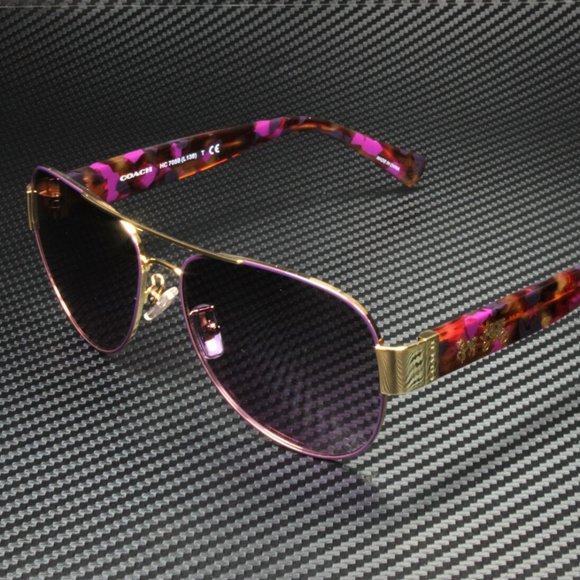 COACH Purple Grey 58mm Sunglasses - Picture 1 of 3